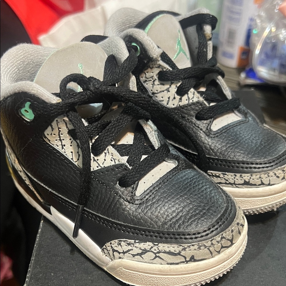 Jordan Kids Black and Cream Sneakers